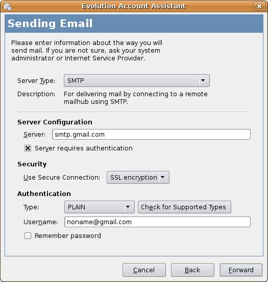 screenshot-evolution-account-Use SMTP provided By Gmail
